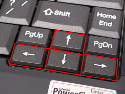 Keyboard cursor keys
