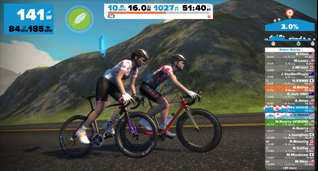 Standing or Seated on Zwift