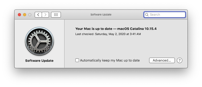 macOS Software Update window