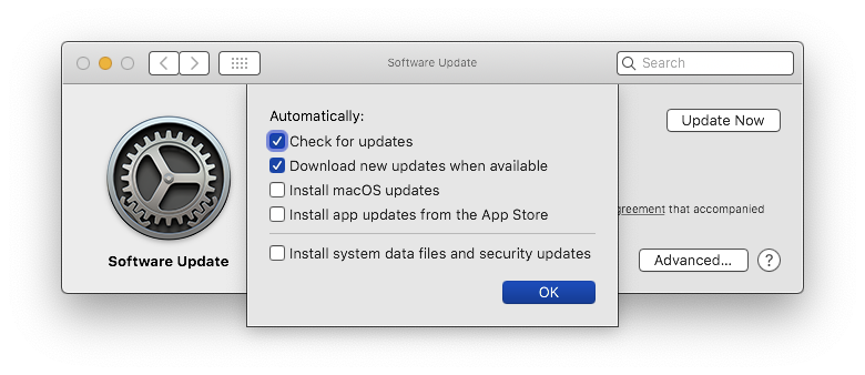 Configuring macOS automatic updates