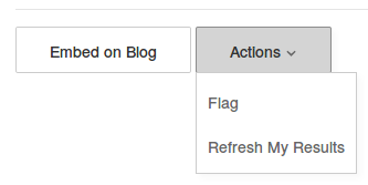 Actions -> Flag Segment dropdown menu
