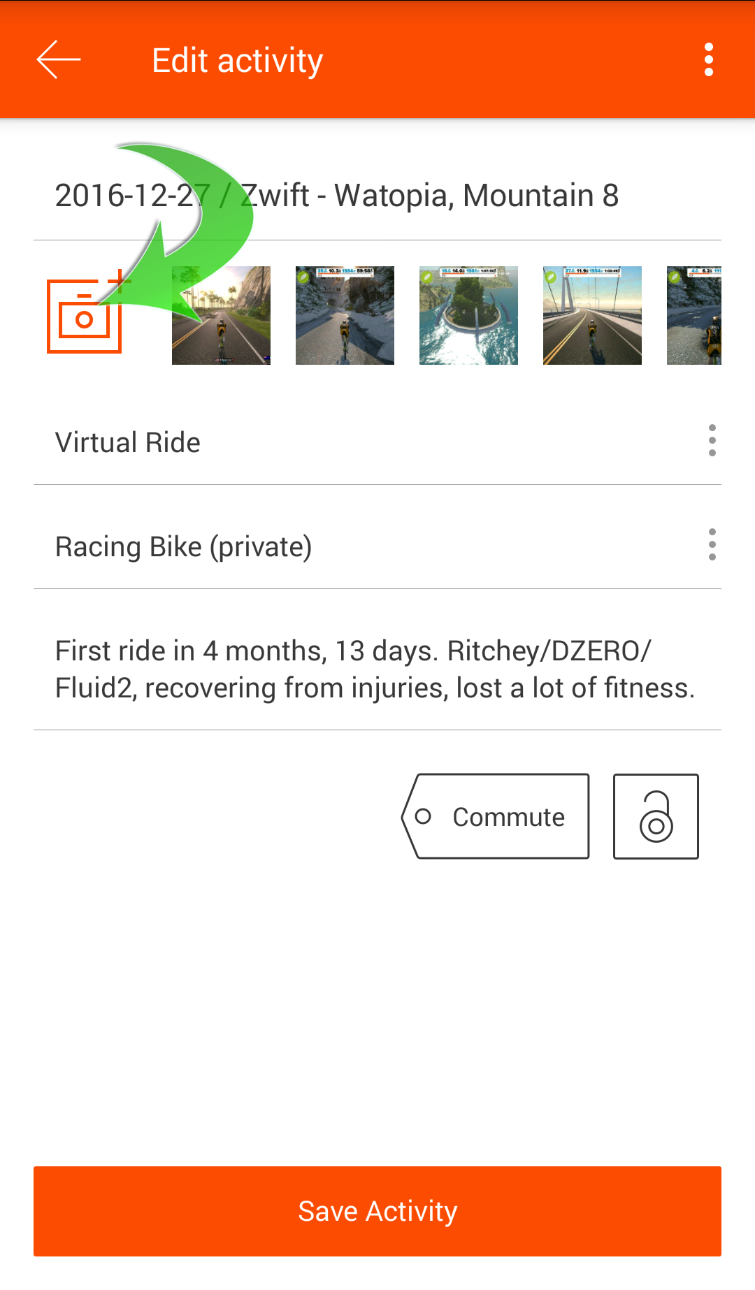 Adding custom images to your Strava activity