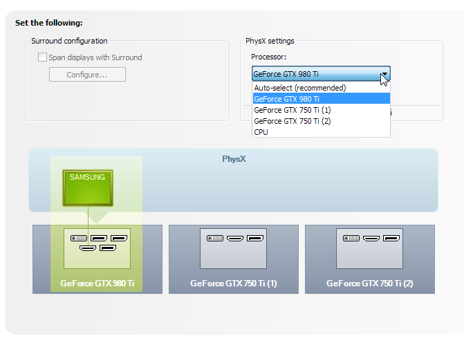 Forcing PhysX to use the GPU