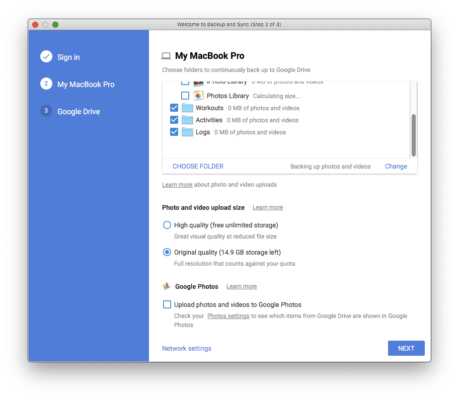 Google Backup & Sync