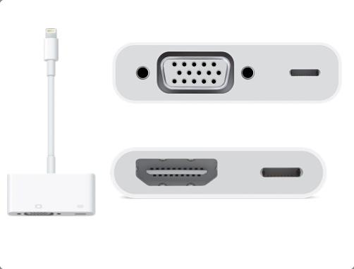 Lightning to HDMI and VGA Adapter