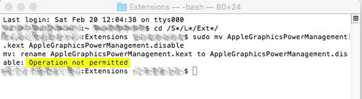 Operation Not Permitted - OS X "SIP"
