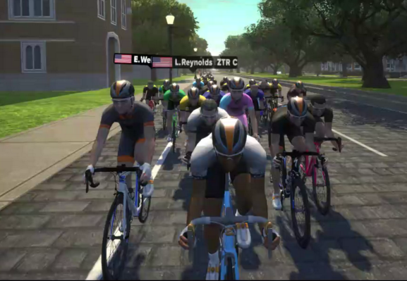 Racing on Zwift can be fun!